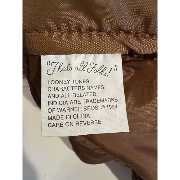 Vintage Looney Tunes TAZ Tasmanian Devil Plush Pillow Cover 1994 NOT STUFFED - Picture 6 of 7